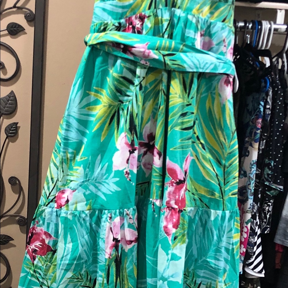 Floral print Halter Maxi Dress